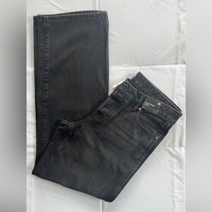 Express Relaxed Straight Low Rise Black Jeans